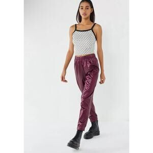 Urban Outfitters Renewal Remnants Shine Jogger Pant Maroon Purple XS Y2K Punk